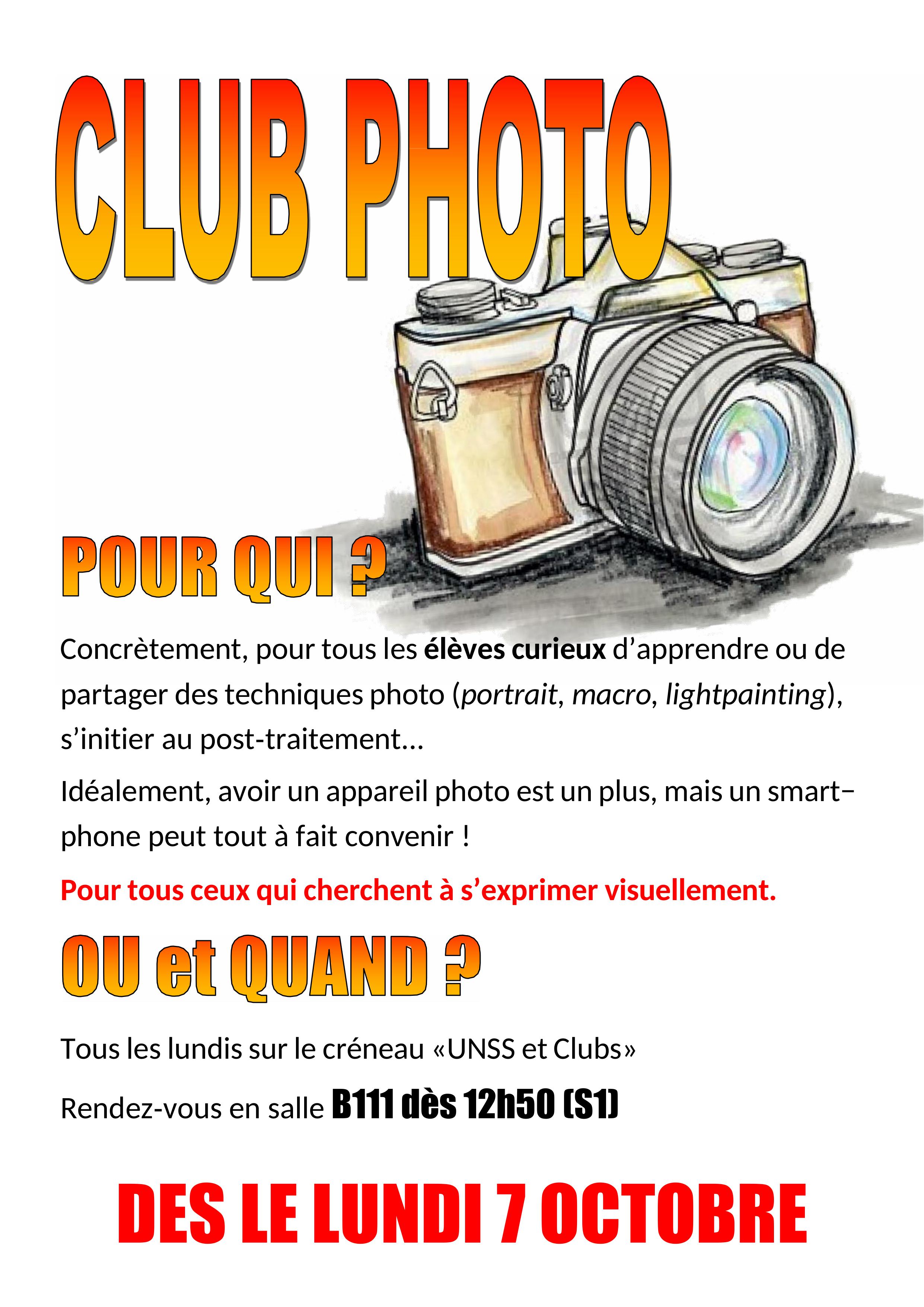 Affiche Club Photo